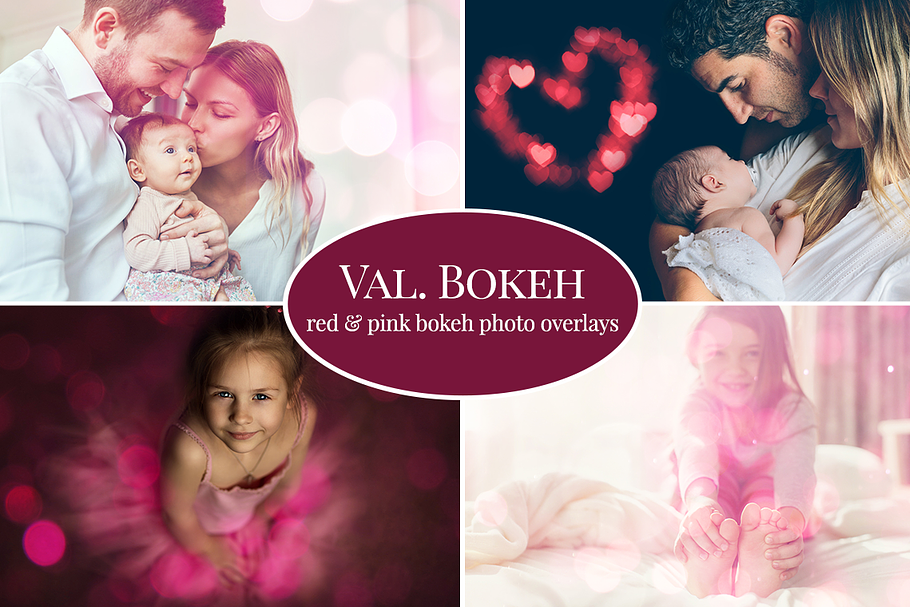 Valentines Bokeh photo overlays