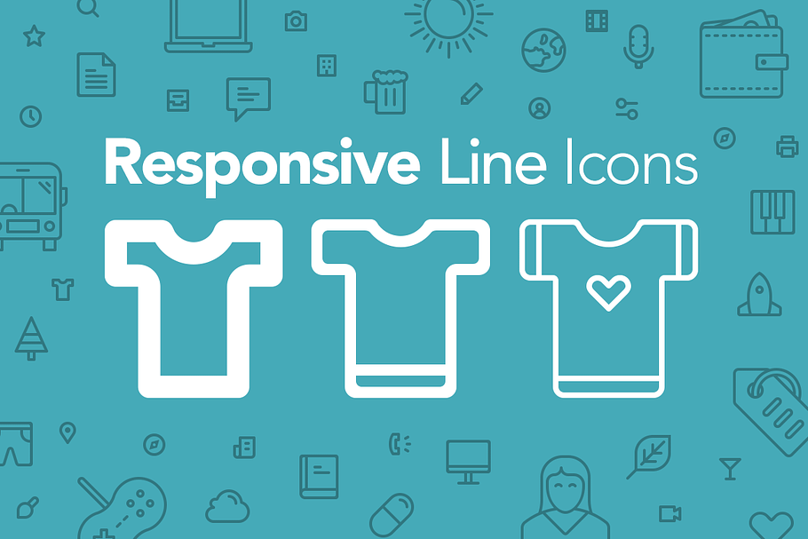 Responsive Line Icons in Graphics - product preview 8