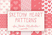Sketched Heart Patterns