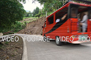 Landslide on the mountain road..Camiguin island Philippines.
