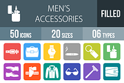 50 Men's Items Round Corner Icons