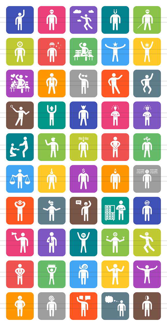 50 Personality Round Corner Icons  in Graphics - product preview 1