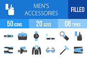 50 Men's Items Blue & Black Icons