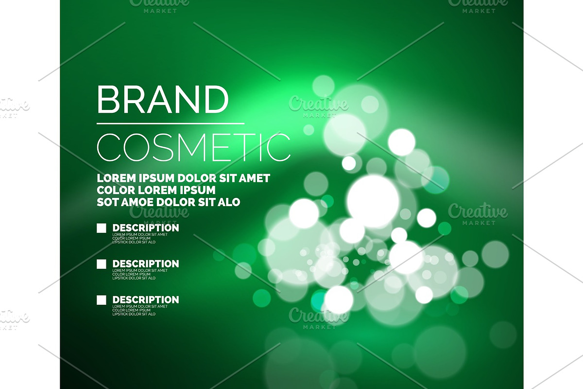 Vector universal glamorous cosmetic blank advertising template in Illustrations - product preview 8