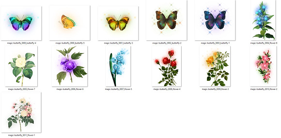 Magic Butterfly Clipart in Illustrations - product preview 1