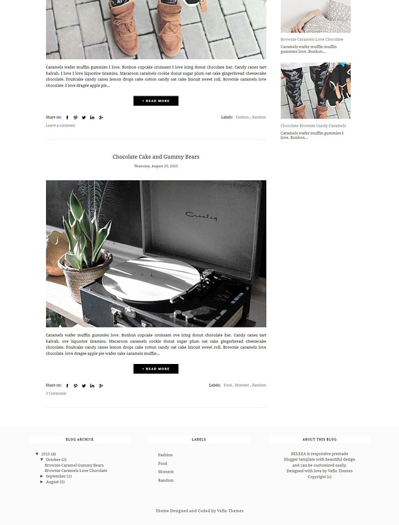 Blogger Template Responsive - BELEZA in Website Templates - product preview 1