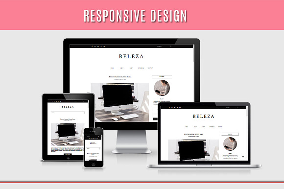 Blogger Template Responsive - BELEZA in Website Templates - product preview 3