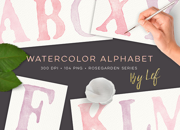 Watercolor love hearts graphics in Objects - product preview 1