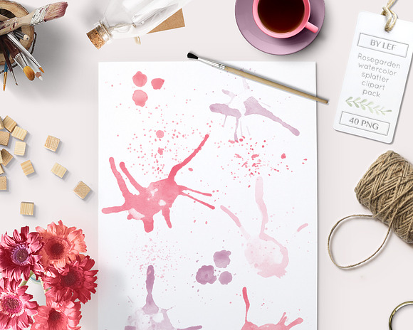 Watercolor love hearts graphics in Objects - product preview 10