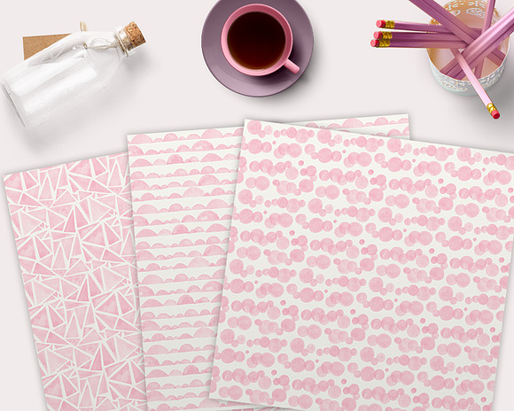 Watercolor love hearts graphics in Objects - product preview 18