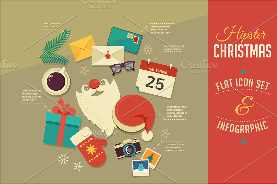 Christmas Infographics / flat icons