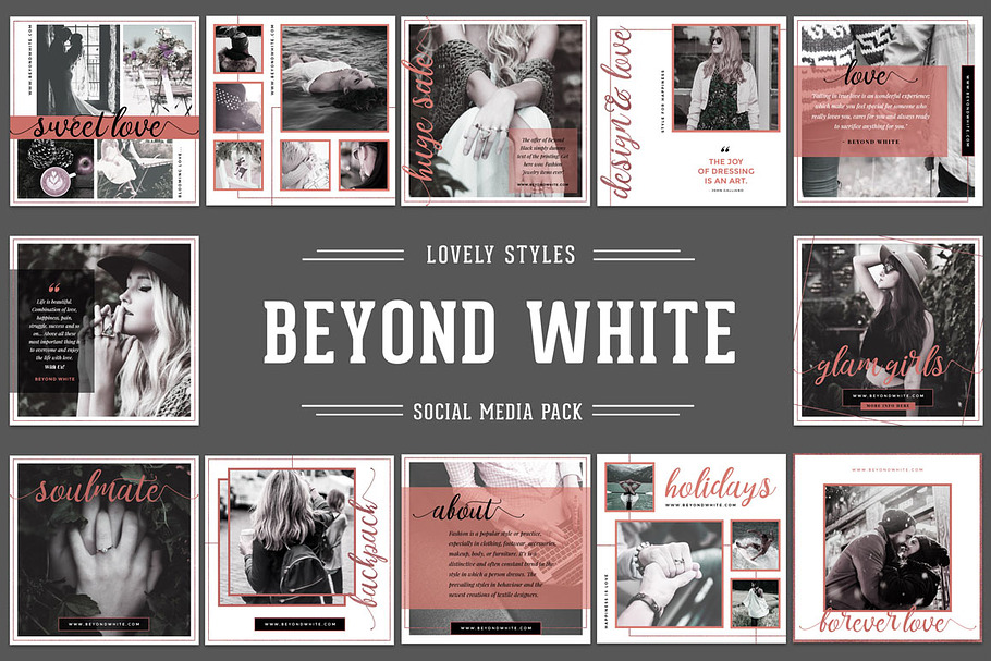 BEYOND WHITE Social Media Pack in Social Media Templates - product preview 8