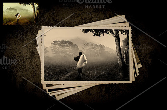 Old/Vintage Photo Effect Mockup in Print Mockups - product preview 1