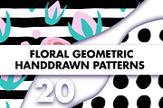 Floral Geometric Hand Drawn Patterns