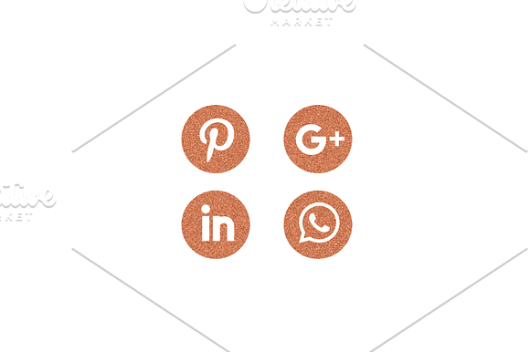 36 Cooper Glitter Social Media Icons in Graphics - product preview 1