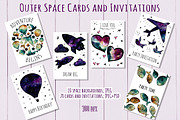 Outer Space Cards and Invitations