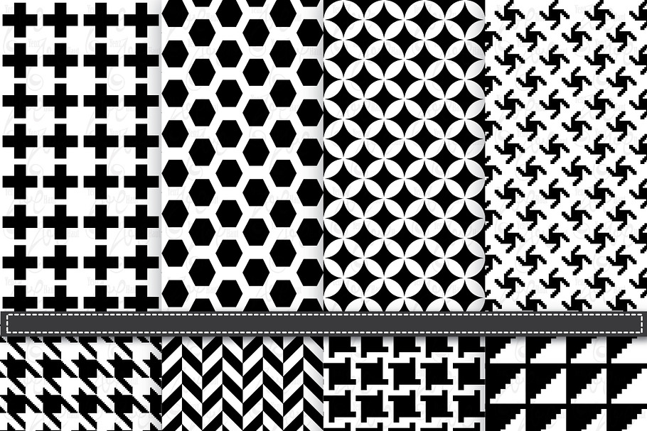 Black and White Digital Paper in Illustrations - product preview 8