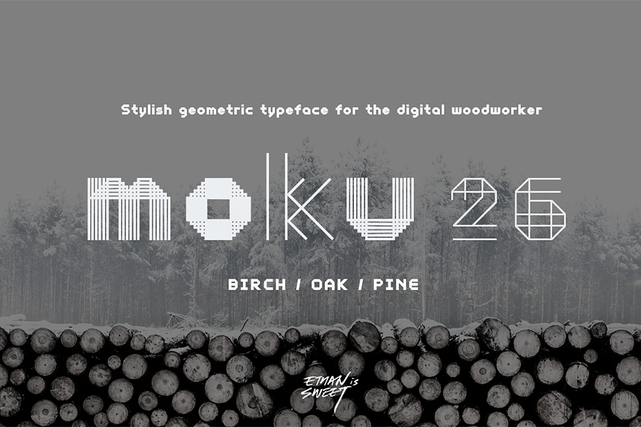 Moku26 Pine (Ver.3) in Display Fonts - product preview 8