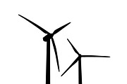 icon of wind turbine. vector