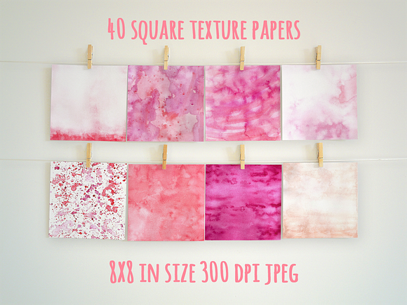 Sweet Love Watercolor Collection in Textures - product preview 9