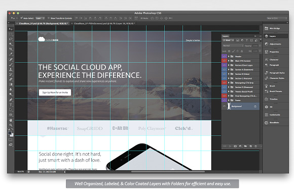 CloudBase Landing Page ~ PSD Version in App Templates - product preview 2