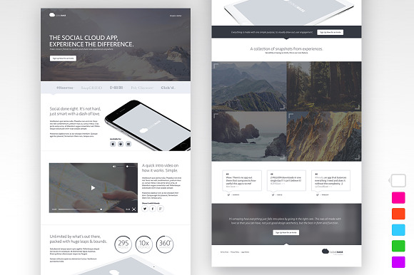 CloudBase Landing Page ~ PSD Version in App Templates - product preview 4
