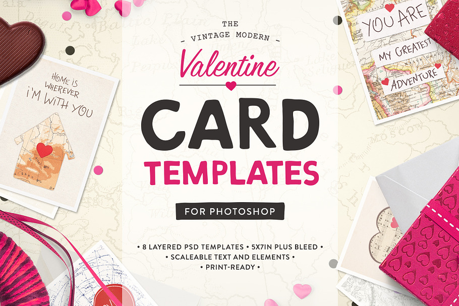 Valentine Card Templates (PS) in Card Templates - product preview 8