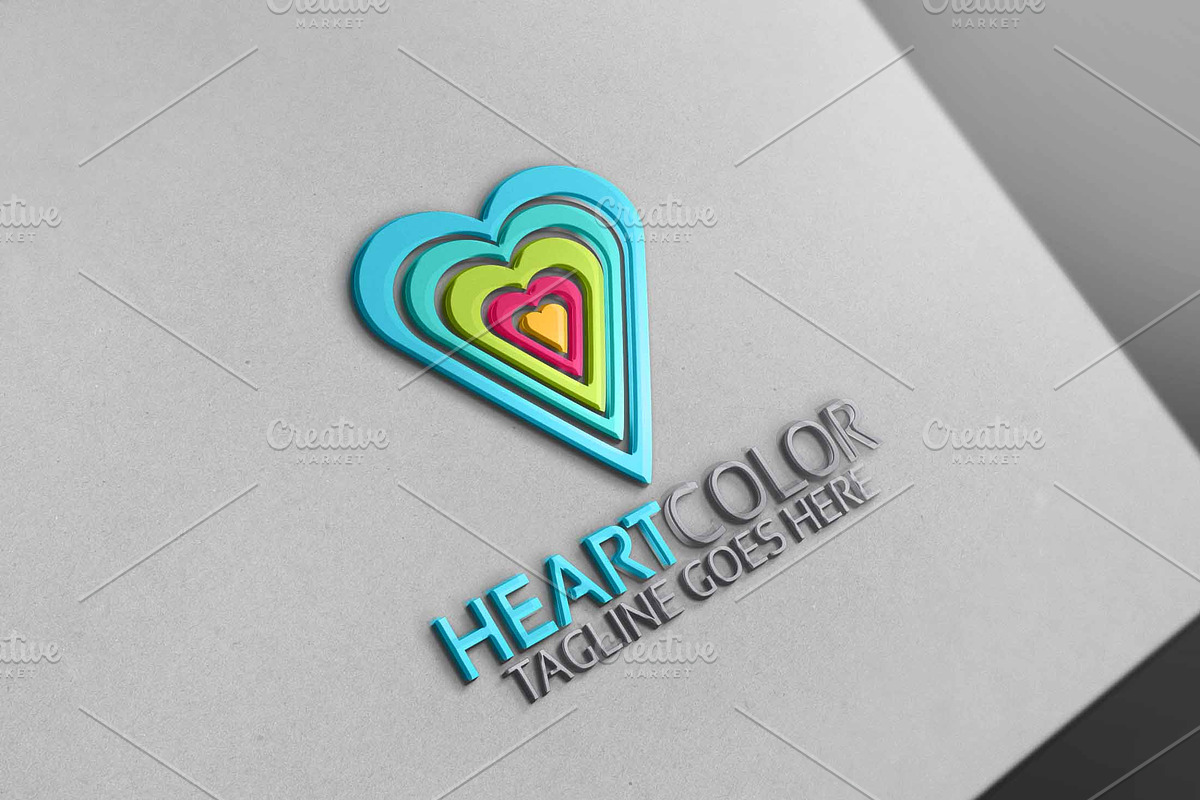 Heart Color Logo in Logo Templates - product preview 8
