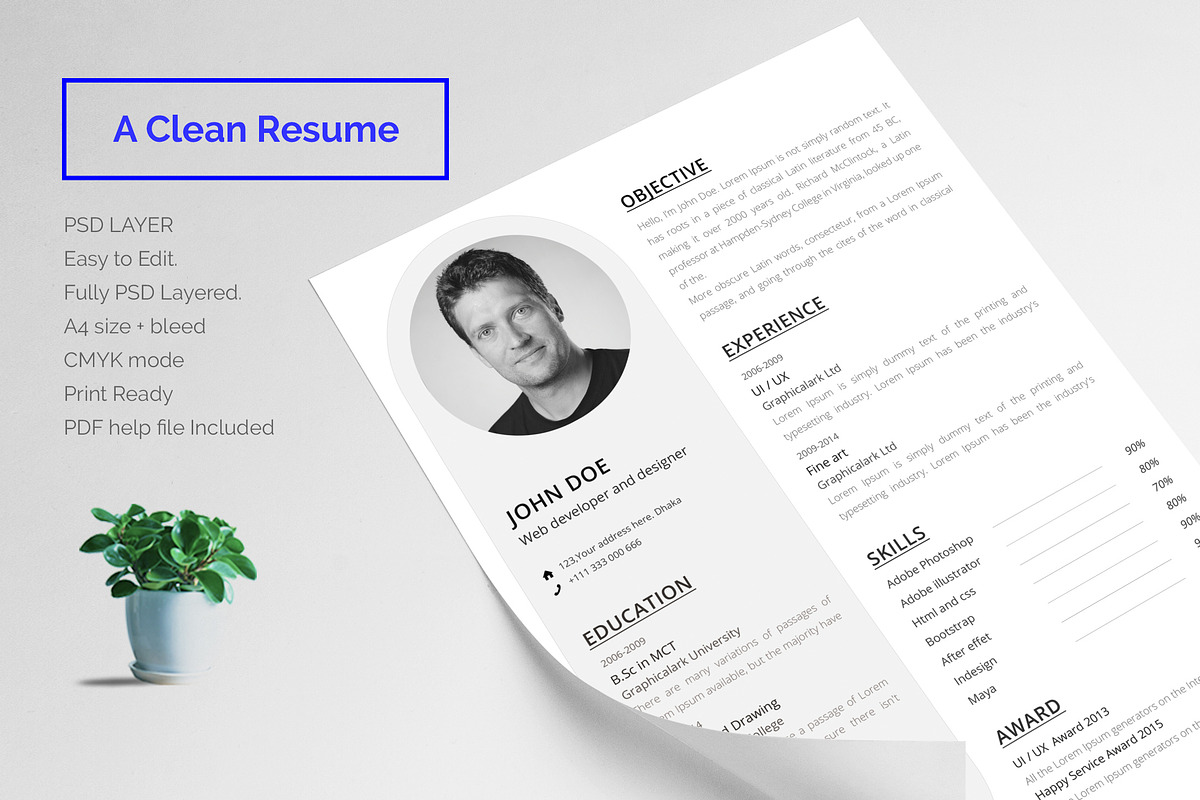 Resume Print Template in Resume Templates - product preview 8