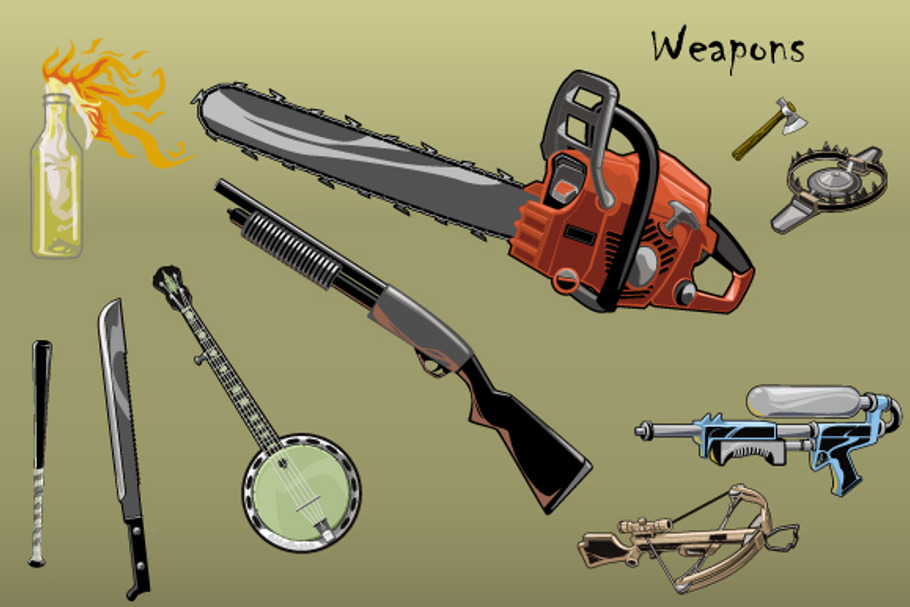 Weapons in Illustrations - product preview 8
