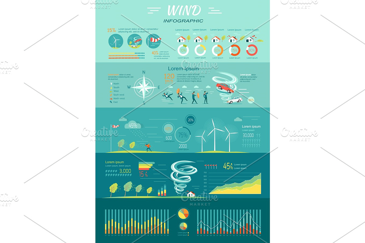 Wind Graphics. Tornado Hurricane. Renewable Energy in Illustrations - product preview 8
