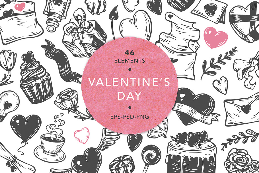 Valentine's Day. Vector Collection. in Illustrations - product preview 8