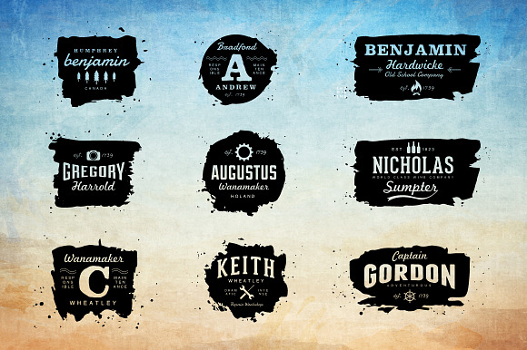 Vintage Logo and Grunge Logo in Logo Templates - product preview 1
