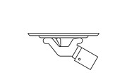 Holding tray line icon
