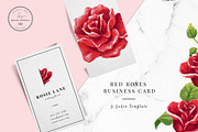 Red Roses Business Card Template