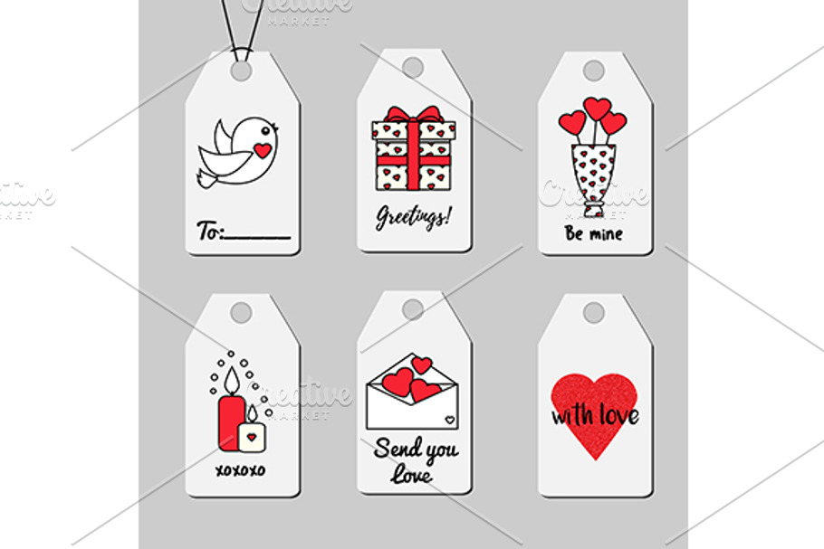 Printable romantic gift tags in Card Templates - product preview 8