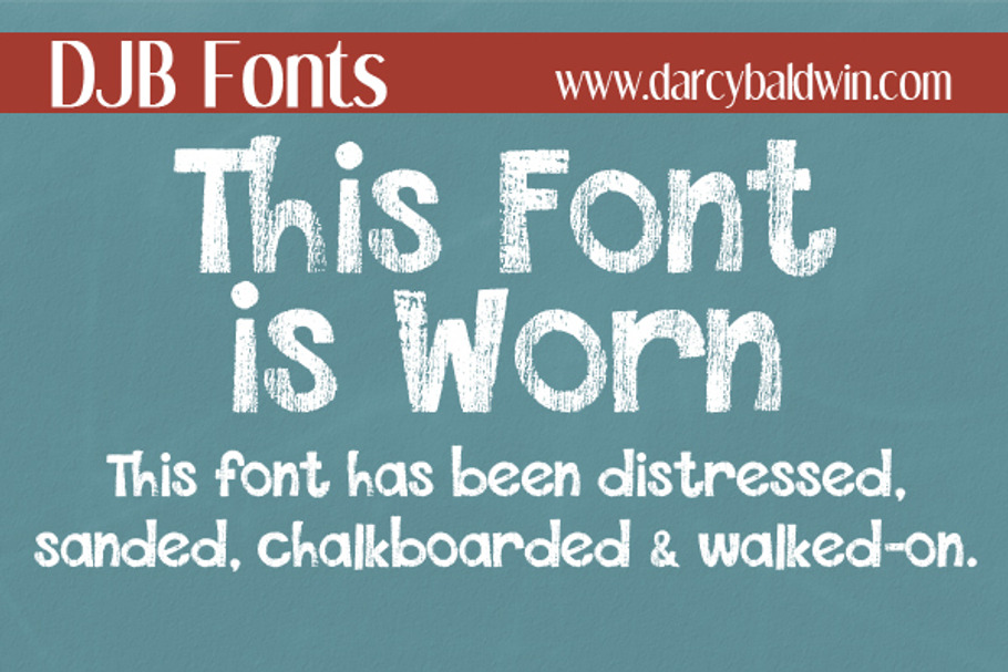 DJB This Font is Worn in Display Fonts - product preview 8