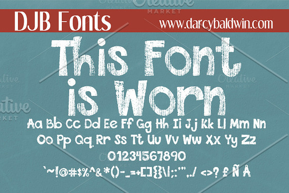 DJB This Font is Worn in Display Fonts - product preview 1
