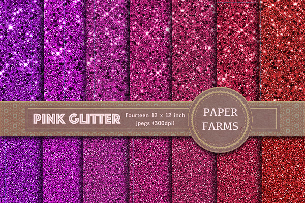 Pink glitter digital paper 