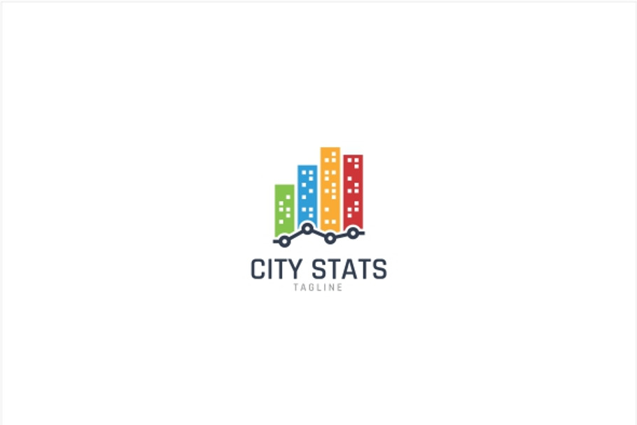 City Market Stats Logo Template in Logo Templates - product preview 8