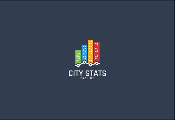 City Market Stats Logo Template in Logo Templates - product preview 1