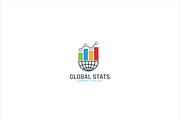 Global World Statistic Logo Template