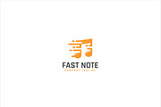 Fast Music Note Logo Template