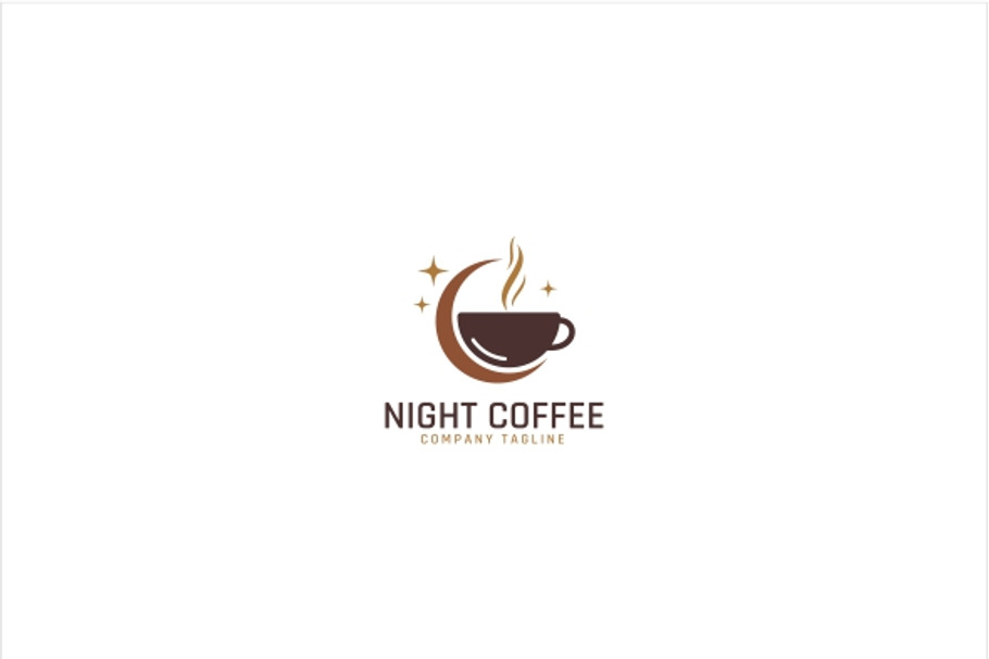 Night Coffee Logo Template in Logo Templates - product preview 8