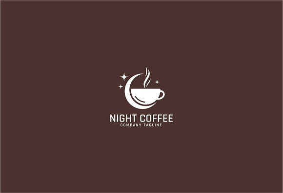 Night Coffee Logo Template in Logo Templates - product preview 1