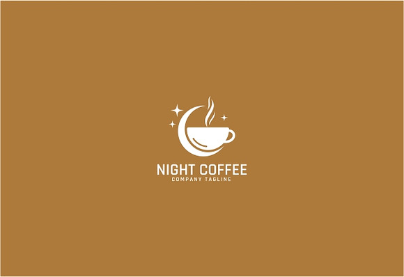 Night Coffee Logo Template in Logo Templates - product preview 2