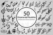 50 Ornamental Flourishes (Vector)