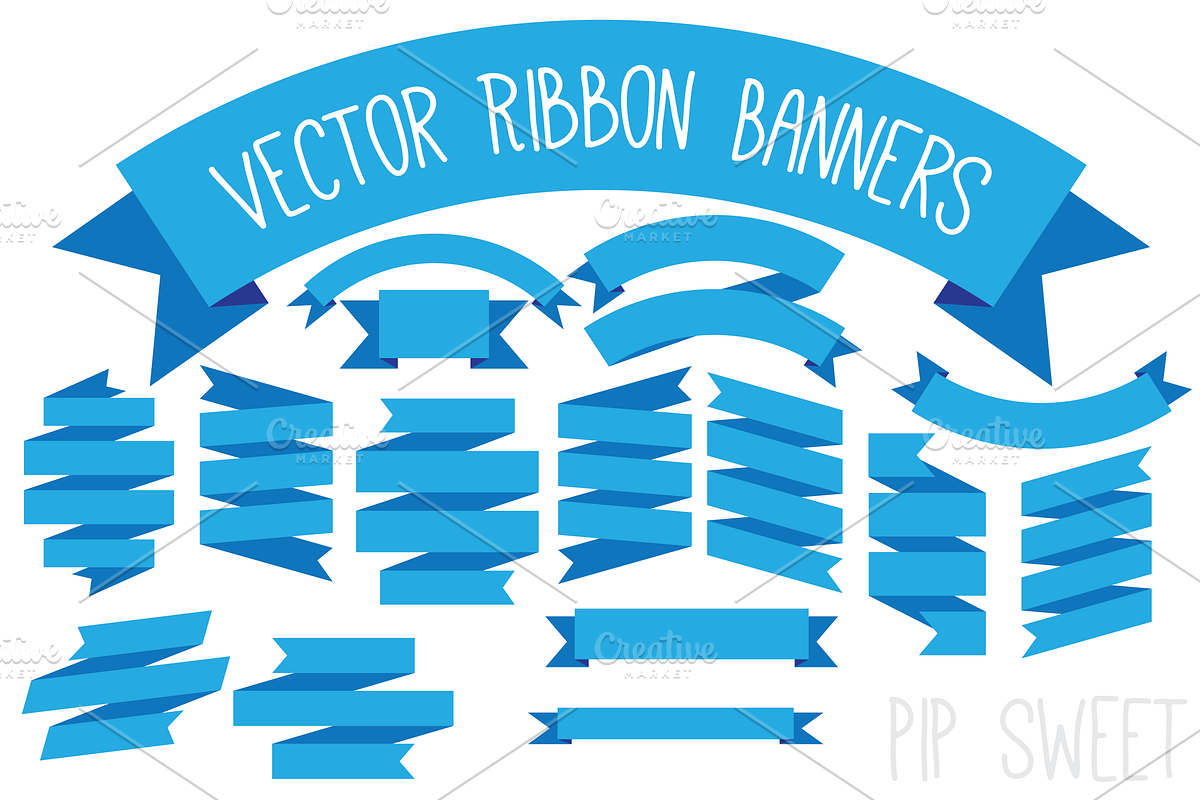 Vector Ribbon Banners in Objects - product preview 8