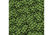 Seamless pattern with green hops