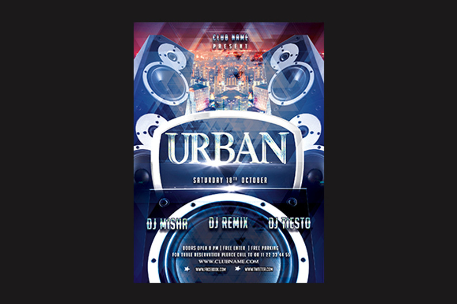 Urban Party Flyer  in Flyer Templates - product preview 8